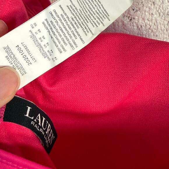 Ralph Lauren Womens Solids One Shoulder 1Piece Pink, 14 MSRP $135 - Picture 8 of 15